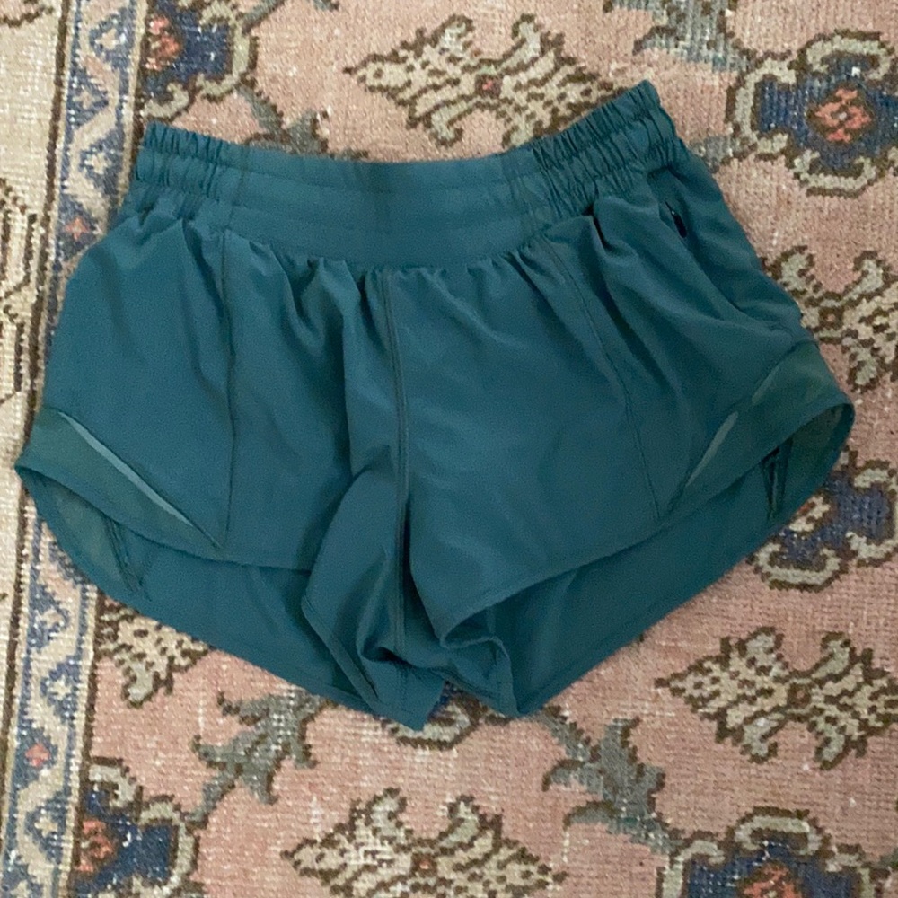 sage green lululemon shorts
